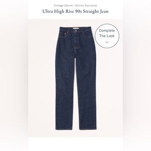Abercrombie Ultra High rise 90s straight Jean